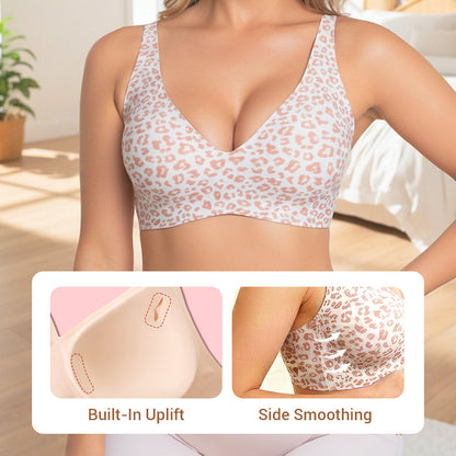💗Summer Hot Sale⚡50K+ SOLD💕 Jelly Wireless Womens Comfortable Wireless Bras Push Up Bralettes Seamless Tshirts Bras Deep V Everyday Bras