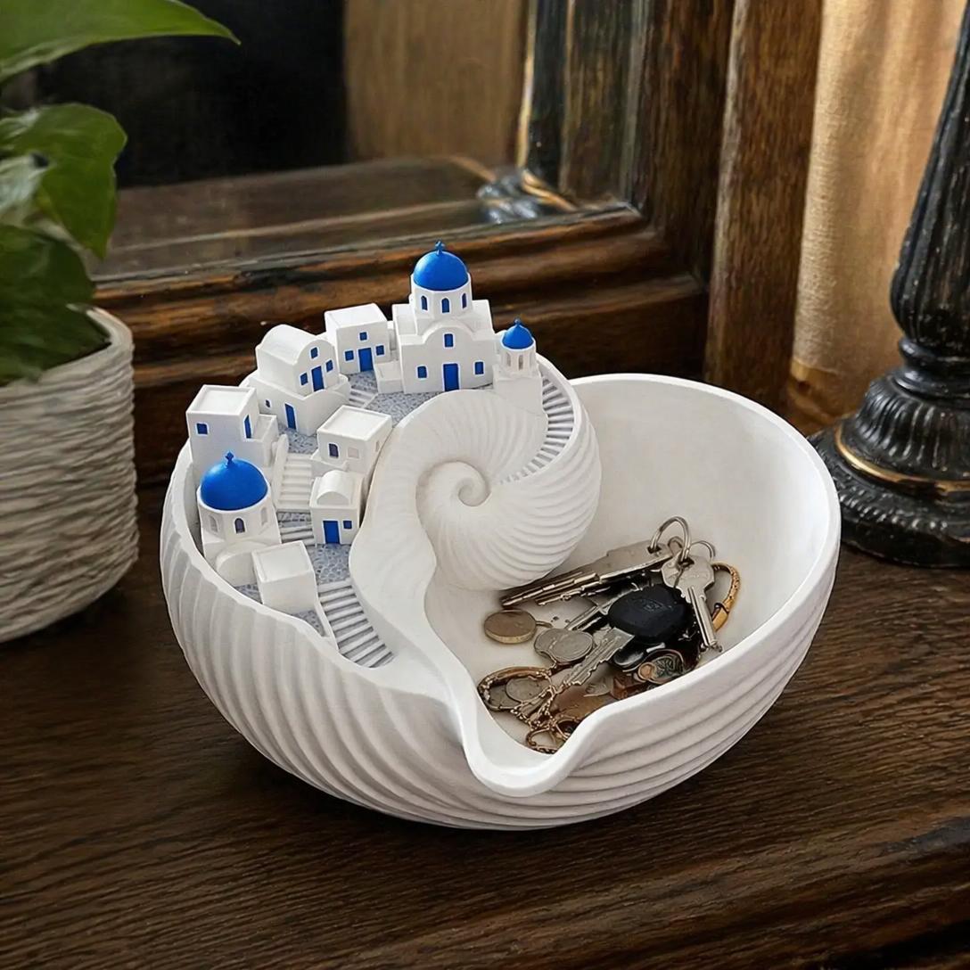 🎁 A Unique Gift 🌊Santorini Catchall Bowl