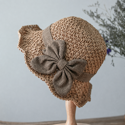 HOT Sales！！！👒Elegant Woven Straw Sun Hat with Bow 🌞