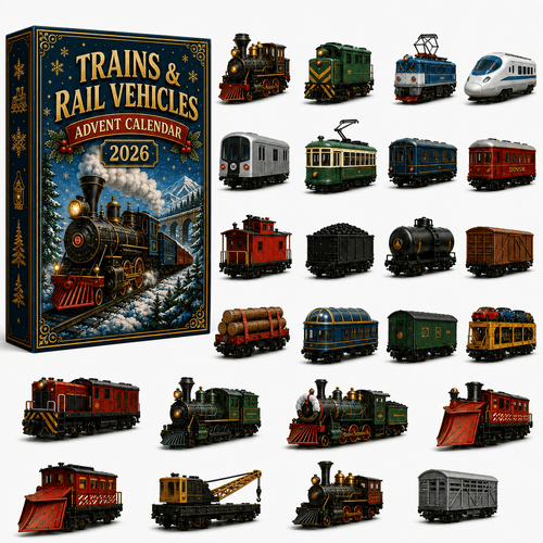 🚂Trains & Rail Vehicles Advent Calendar 2026 – 24 Railway Surprises