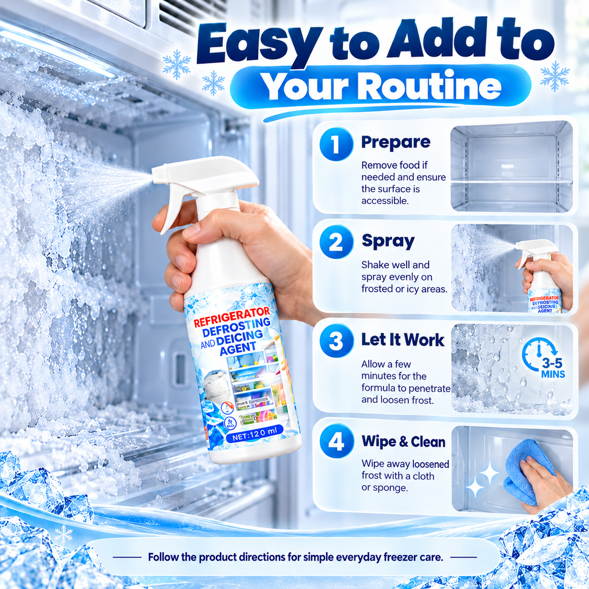 🔥Buy 2 Get 1 Free ✨Refrigerator defrost and de-icer spray