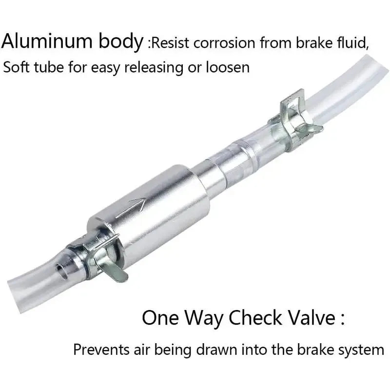 🏆Flash Sale⚡ 50K+ SOLD! Almost Gone-💥Brake Bleeder Hose - One Way Check Valve Tube Bleeding Tool Kit For Car Motorcyle Clutch