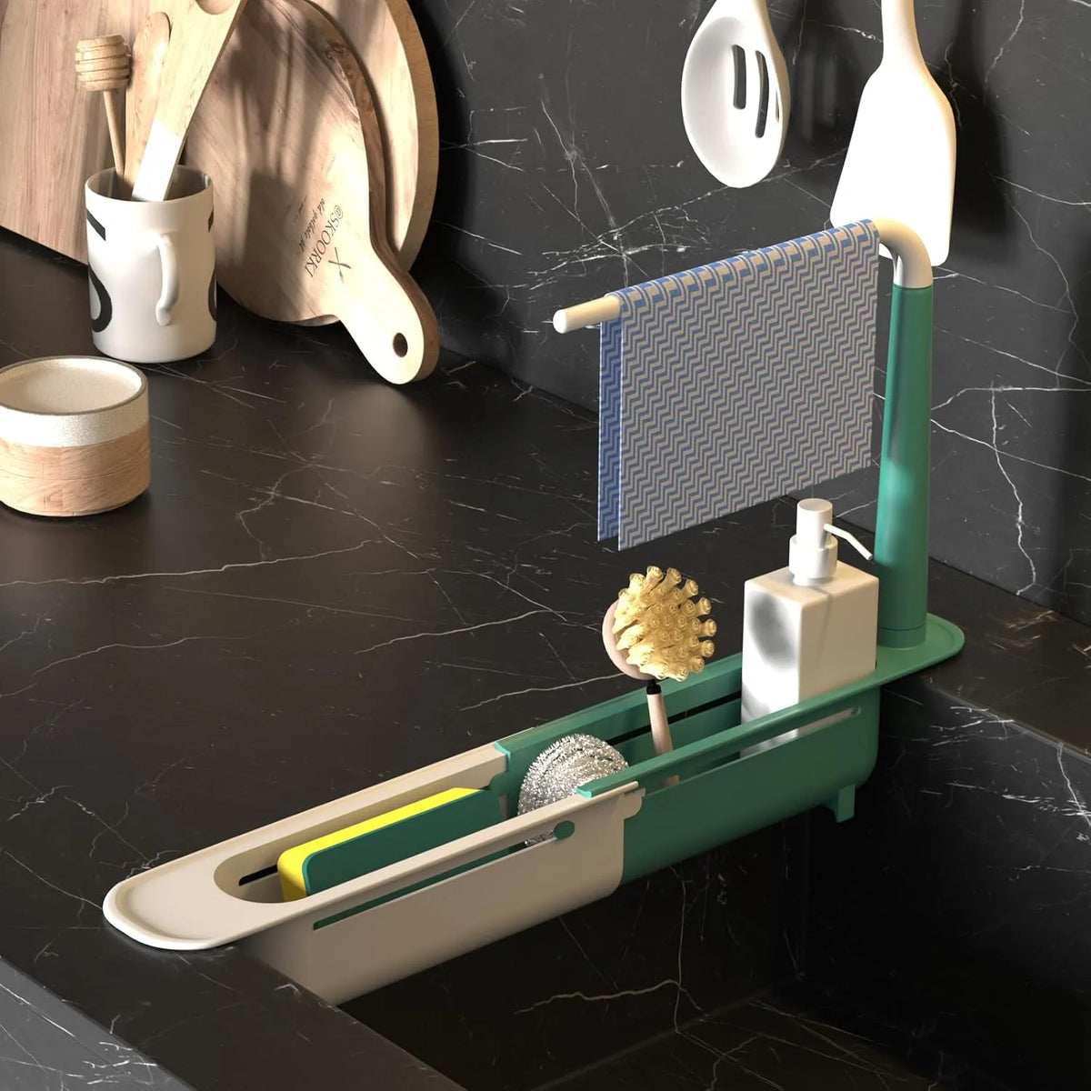 Telescopic Sink Storage Rack✨