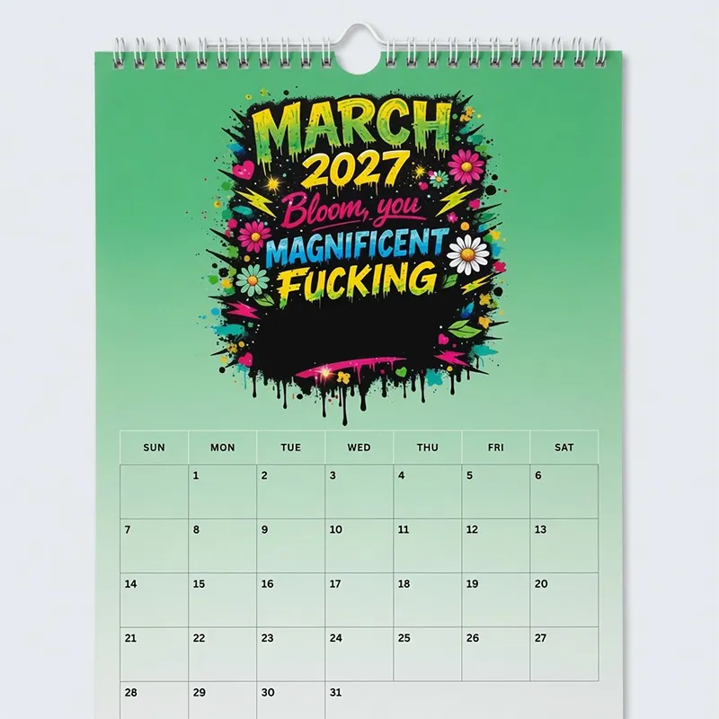 💥Early Bird Sale —🎁2027 Year of the  Wall Calendar – Bold Graffiti Humor Calendar📆🌟