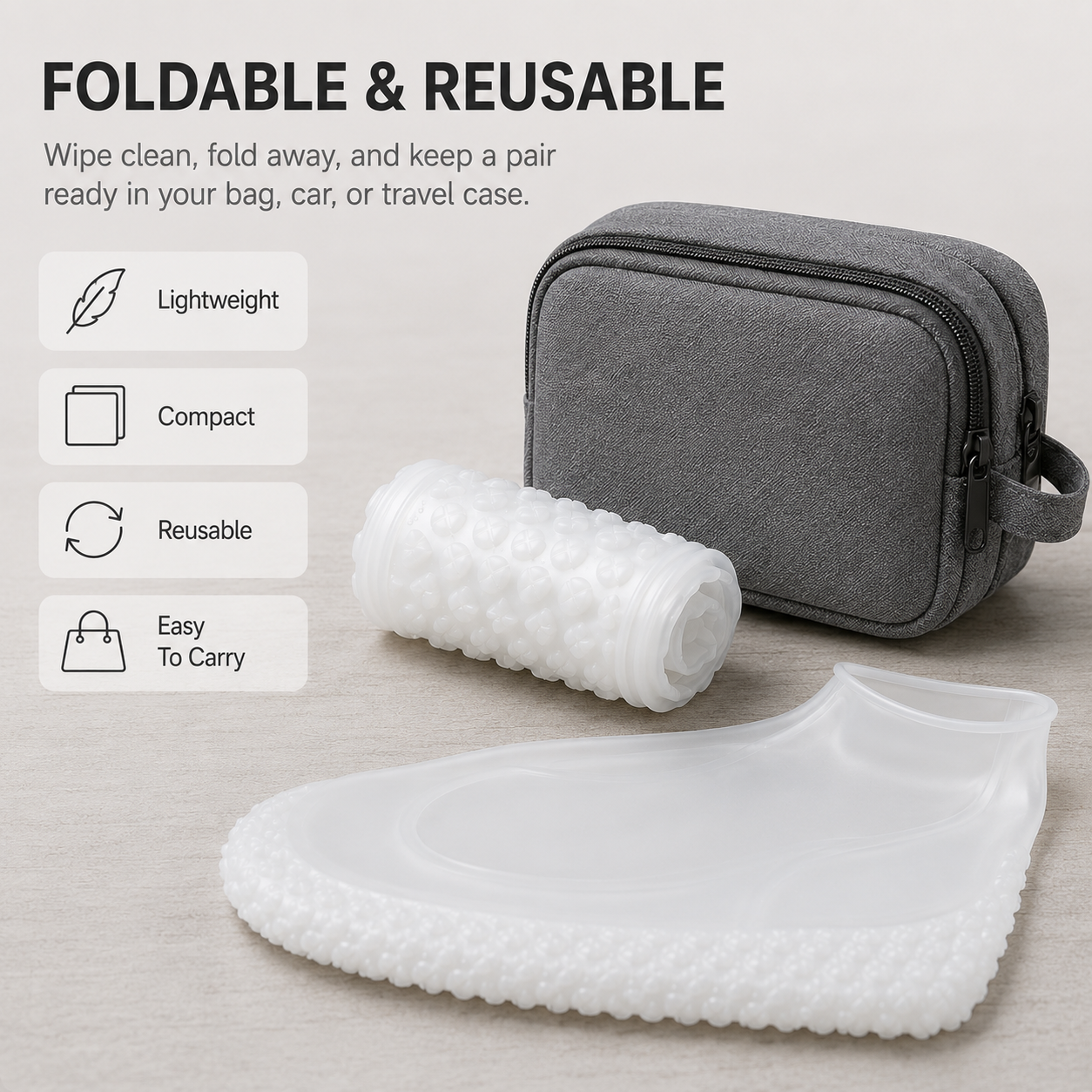 🔥 LAST DAY 40% OFF! 🌧️ Reusable Waterproof Shoe Covers – Foldable Rain & Mud Protectors👟
