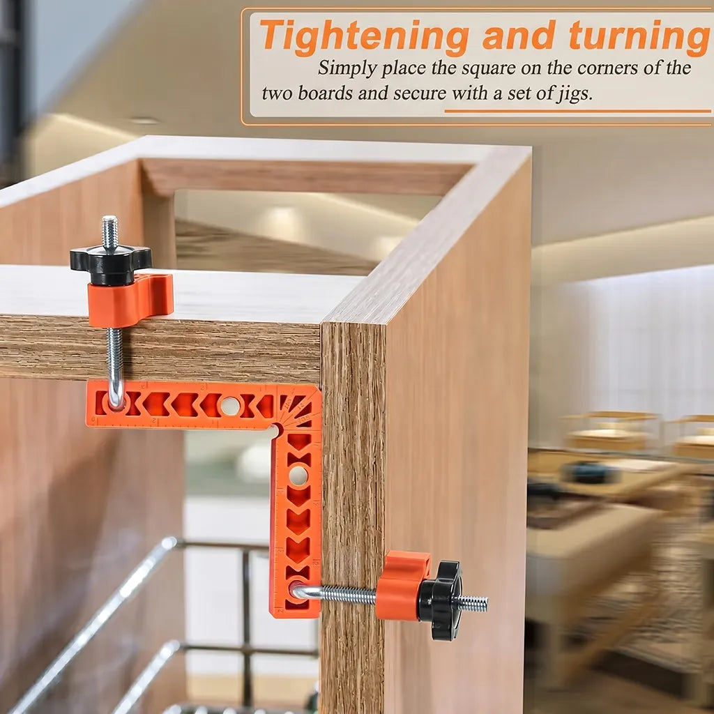 🔧 Perfect 90° Corners Made Easy – Professional Corner Clamp & Positioning Jig Set for Woodworking