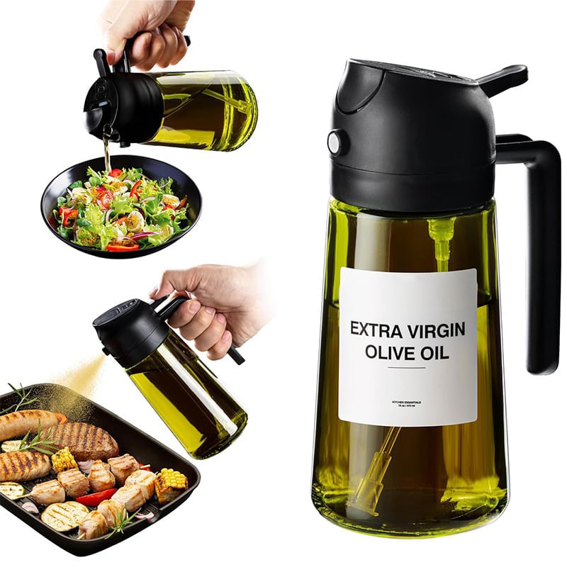 💕2 in 1 Glass Oil Sprayer & Dispenser🔥