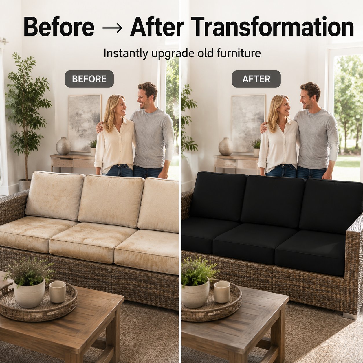 🪑 49% OFF Today | Stretch Sofa Cushion Covers Set ✨ Soft Fit Covers for 4 / 8 / 12 PCS