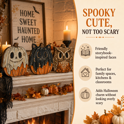 🎃 49% OFF Today | Vintage Wooden Pumpkin Tabletop Decor 🍂 Rustic Halloween Home Decoration