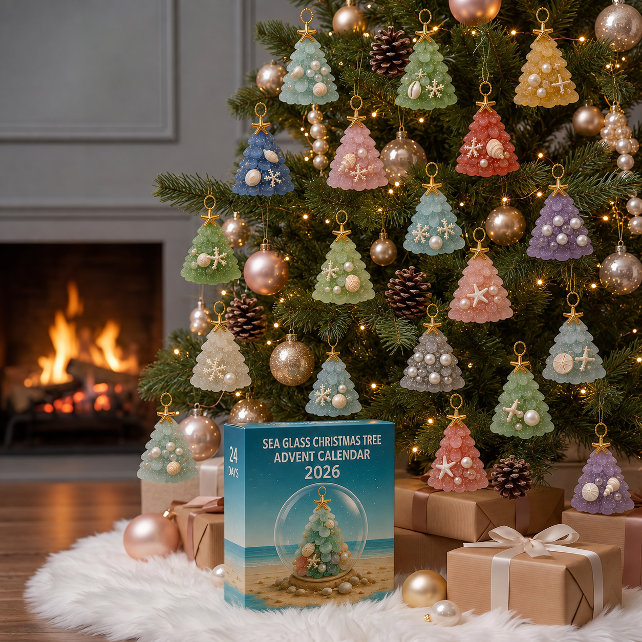 🌊 Mystery Coastal Christmas Tree Advent Calendar– A Magical Surprise in Every Box 🎄✨