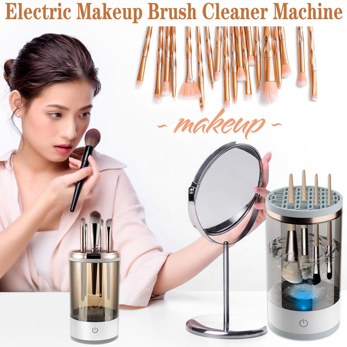 🔥🔥Automatic Makeup Brush Cleaner Machine