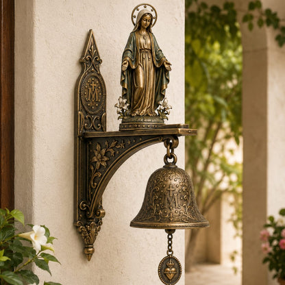✨ Limited-Time 49% OFF | Our Lady of Grace Bronze Wall Bell 🙏 Faith-Inspired Catholic Decor