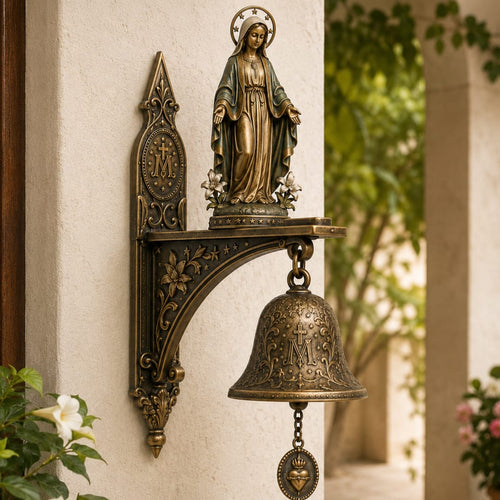 ✨ Limited-Time 49% OFF | Our Lady of Grace Bronze Wall Bell 🙏 Faith-Inspired Catholic Decor