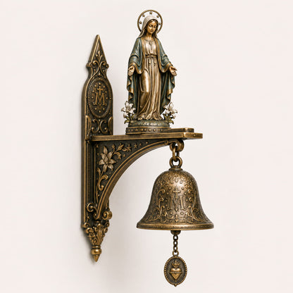 ✨ Limited-Time 49% OFF | Our Lady of Grace Bronze Wall Bell 🙏 Faith-Inspired Catholic Decor