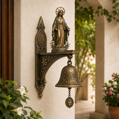 ✨ Limited-Time 49% OFF | Our Lady of Grace Bronze Wall Bell 🙏 Faith-Inspired Catholic Decor