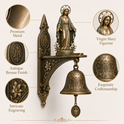 ✨ Limited-Time 49% OFF | Our Lady of Grace Bronze Wall Bell 🙏 Faith-Inspired Catholic Decor