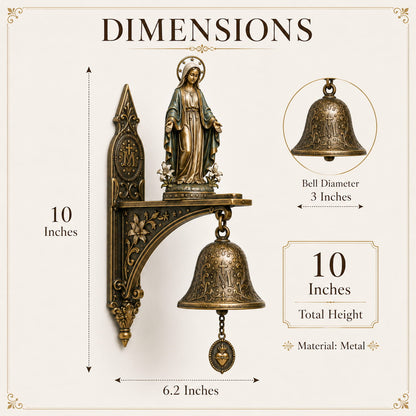 ✨ Limited-Time 49% OFF | Our Lady of Grace Bronze Wall Bell 🙏 Faith-Inspired Catholic Decor
