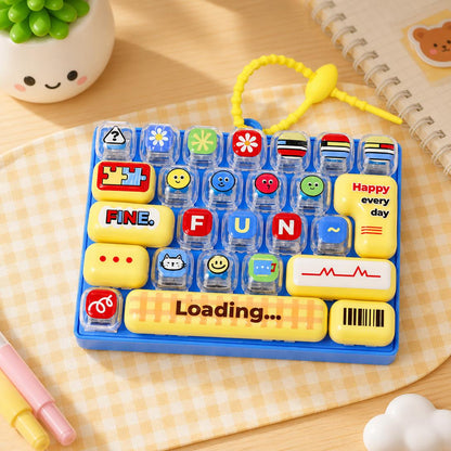 🐱26-Key Mini Mechanical Keyboard Fidget Toy Keychain