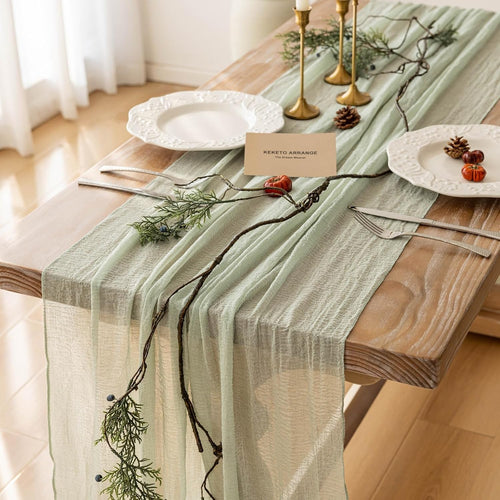 Cheesecloth Table Runner 120 Inches for Party Home Decorations