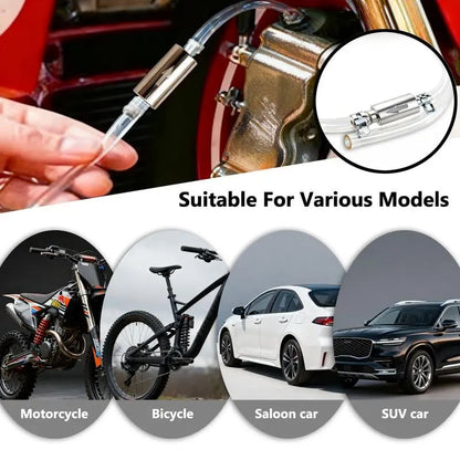 Car Brake Bleeder Hose Kit with One Way Check Valve,Durable Brake Fluid Bleeder Hoses Replacement