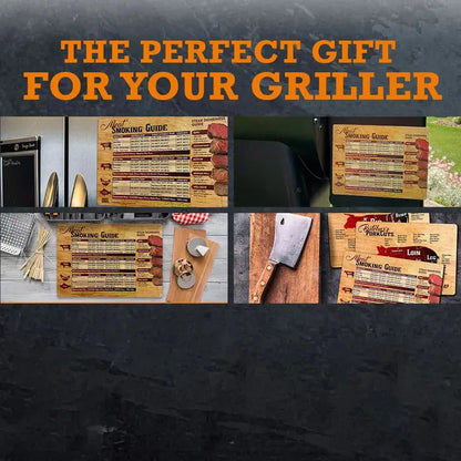 🍖Magnetic Meat Smoking Guide - Butcher Block