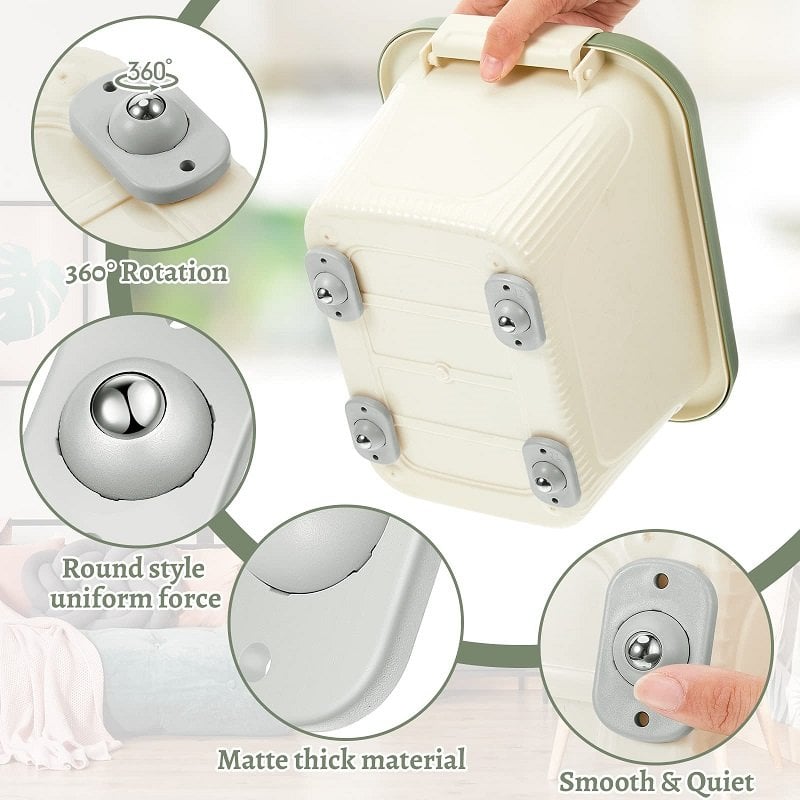 🔥🛞Stainless Steel Paste Universal Wheel– Drill-Free 360° Rolling Wheels