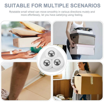 Move Sofas, Fridges & Almirahs Effortlessly - Heavy Duty 360° Rotating Furniture Mover Wheels