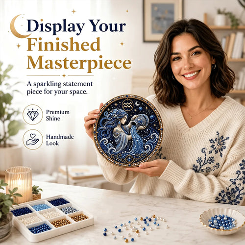 49% OFF – ✨ Premium 3D Pearl 12 Zodiac Signs Art Kit | Luxury Flocked Canvas with Scratch-Resistant Non-Fading Pearl Beads DIY Handmade Astrology Decor ♈🌙💎