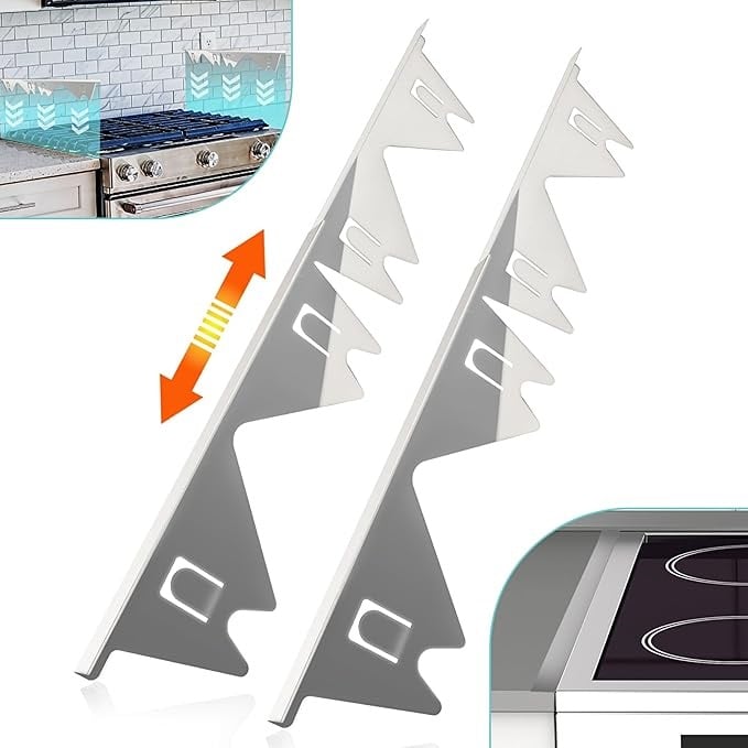 🔥 Hot Sale 49% OFF | Retractable Stainless Steel Stove Gap Covers 🍳 Keep Crumbs & Spills Out with Ease