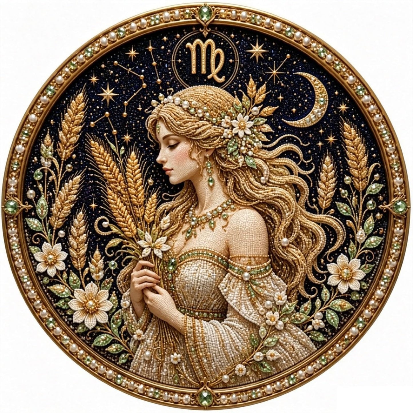 49% OFF – ✨ Premium 3D Pearl 12 Zodiac Signs Art Kit | Luxury Flocked Canvas with Scratch-Resistant Non-Fading Pearl Beads DIY Handmade Astrology Decor ♈🌙💎