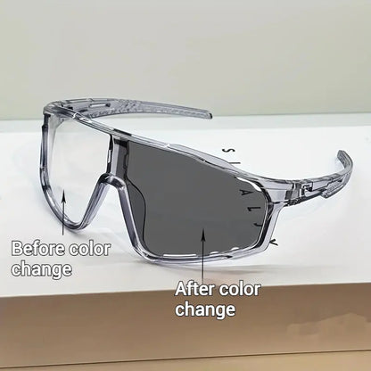 Photochromic UV-Protective Sports Sunglasses
