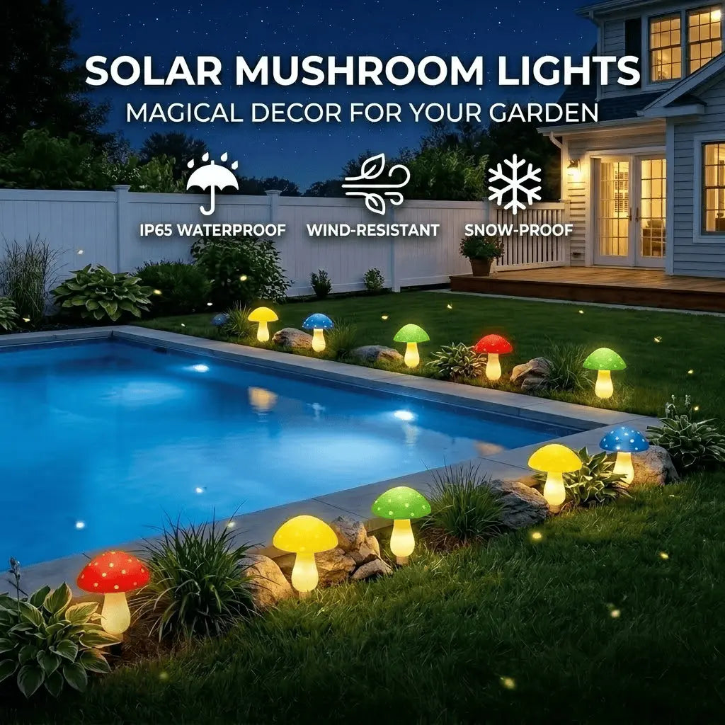 🍄Decorative Solar Mushroom Lights for Outdoor Pathway & Garden