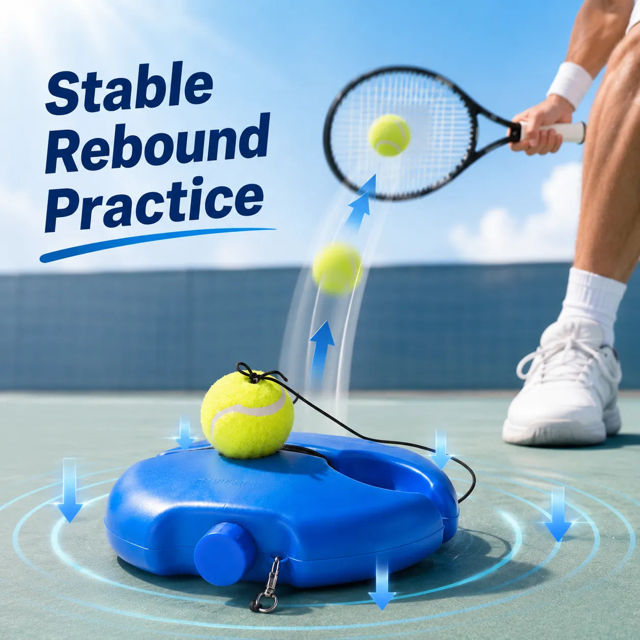 🎾 Solo Tennis Trainer With Round Base