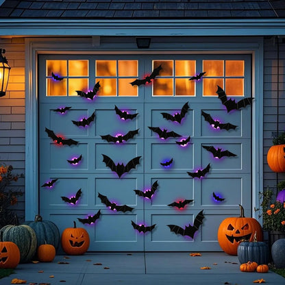 12Pcs 3D Bat Design LED Decoration
