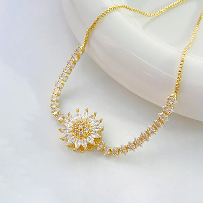 🌻💎 Chic Sunflower Bracelet – Adjustable, Sparkling & Perfect for Any Occasion