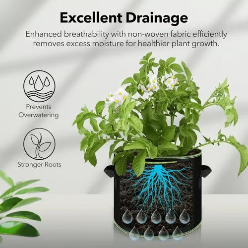 ✨ Heavy-Duty Breathable Grow Bags 🌱