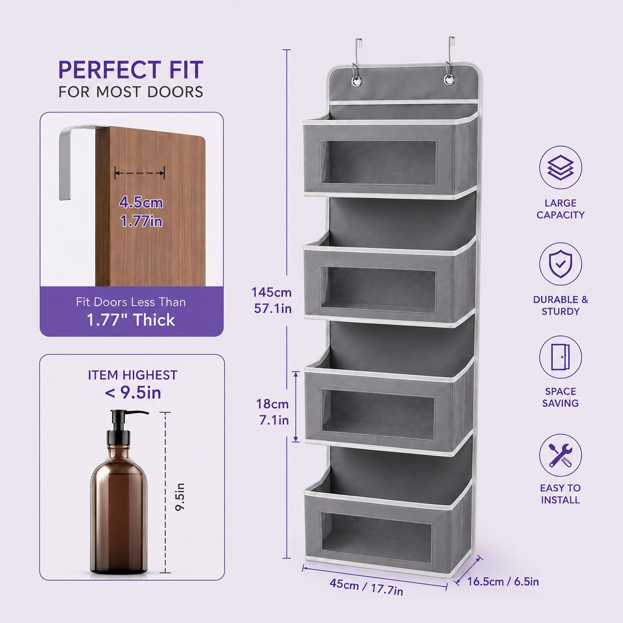 🚪 49% OFF Today | Space-Saving Door Organizer 👕 Perfect for Bedroom, Bathroom & Laundry Room