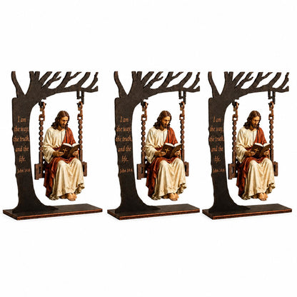 ✨ 50% OFF Today | Jesus Swing Hanging Ornament ✝️ Peaceful Christian Decor for Home & Gifts