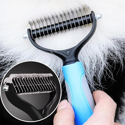 🐶🐾 Double-Sided Pet Grooming Brush – Dog & Cat Hair Remover & Styling Comb