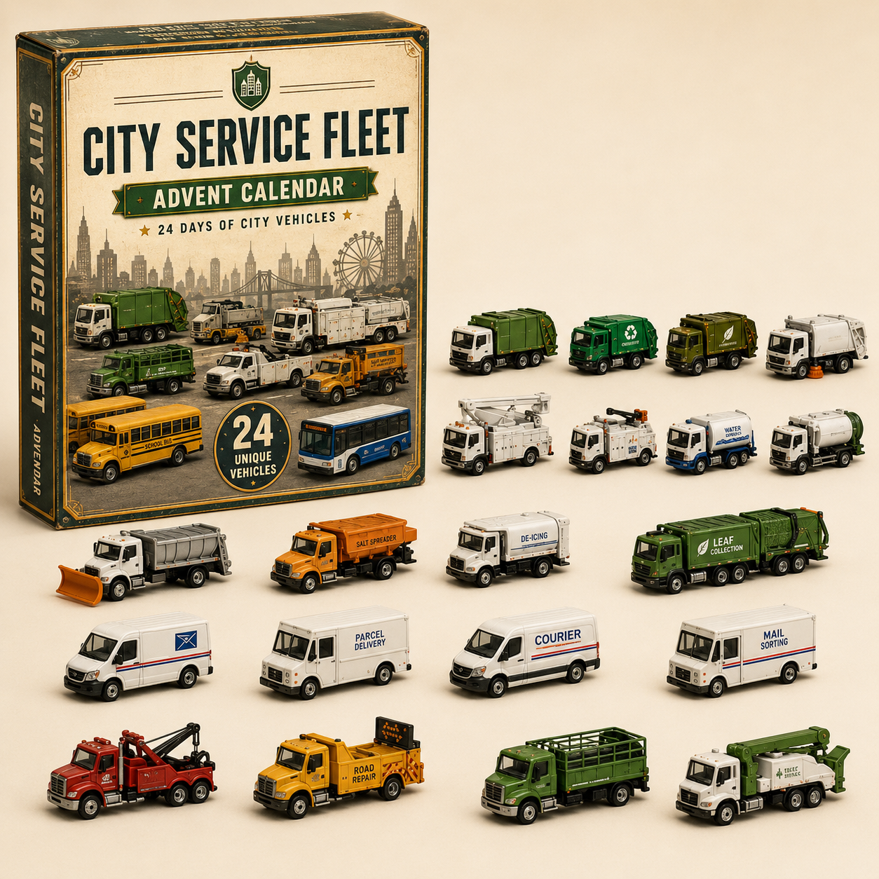 Build the Fleet Collection 24-Day Vehicle Advent Calendar Series | ✨A New Adventure Every Morning
