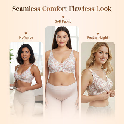 💗Summer Hot Sale⚡50K+ SOLD💕 Jelly Wireless Womens Comfortable Wireless Bras Push Up Bralettes Seamless Tshirts Bras Deep V Everyday Bras