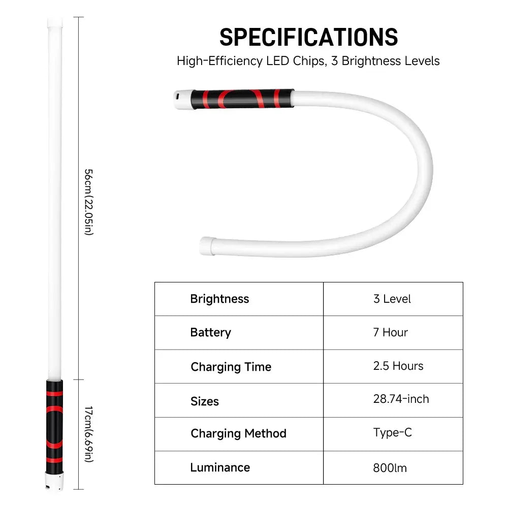 🔥HOT SALE - 49% OFF!🔥Bendable LED Flashlight Stick - 28.7''
