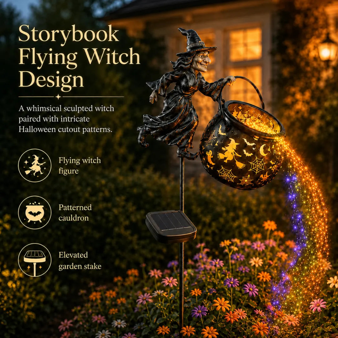 🎉 Halloween Early Bird Special Sale 49% OFF-🧙‍♀️Halloween Witch Cauldron Garden Light