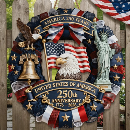 America 250th Anniversary Patriotic Door Sign