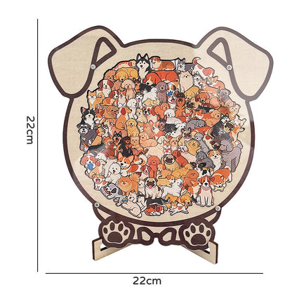 🔥LAST DAY 50% OFF - 🐱🐶 Cute Cat and Dog Puzzle – A Wooden Work of Art You Can Build🧩