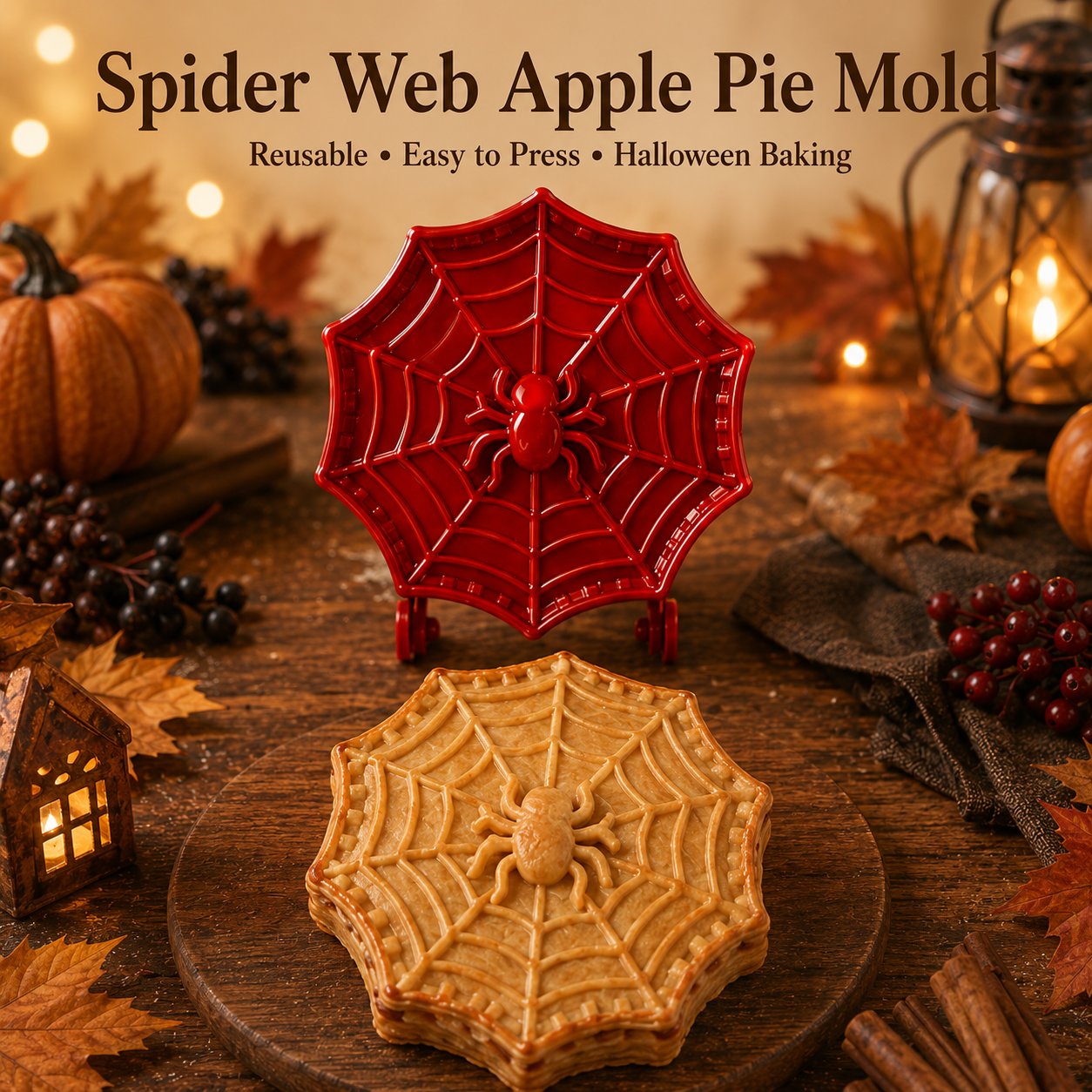 🎃 8-Piece Halloween Mini Hand Pie Mold Set – Spooky Pastry Cutters & Presses
