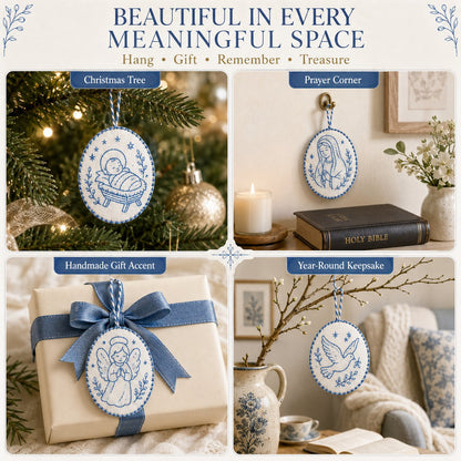 🔥2026 Christmas Hot Sale🎄 DIY Christmas Embroidery Ornament Kit for Beginners 🧵