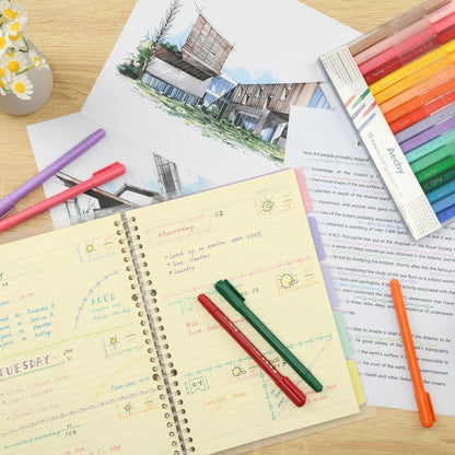 💯 Curve Highlighter Pen Set | 8pcs Dual Tip Markers – Roller Curve Tip + Fine Tip – 8 Colors, 8 Line Styles – For Journaling & School ✨📝