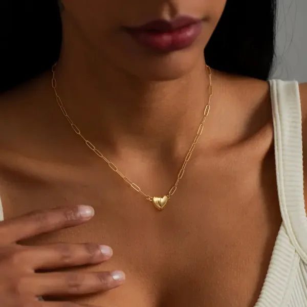 🌹❤️ Magnetic Heart Necklace — Elegant Stainless Steel Statement Jewelry