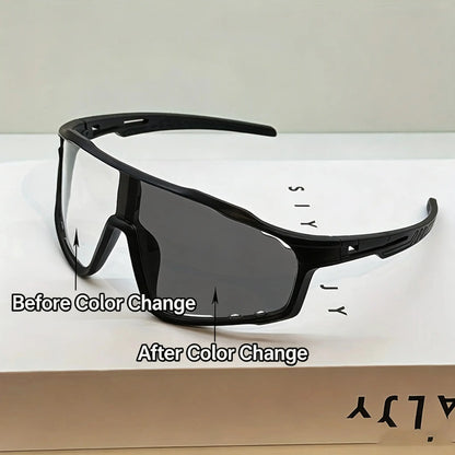 Photochromic UV-Protective Sports Sunglasses